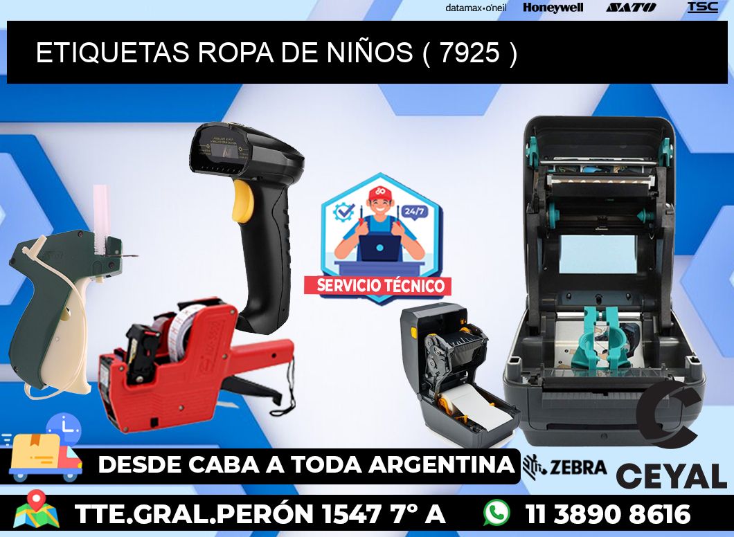 ETIQUETAS ROPA DE NIÑOS ( 7925 )