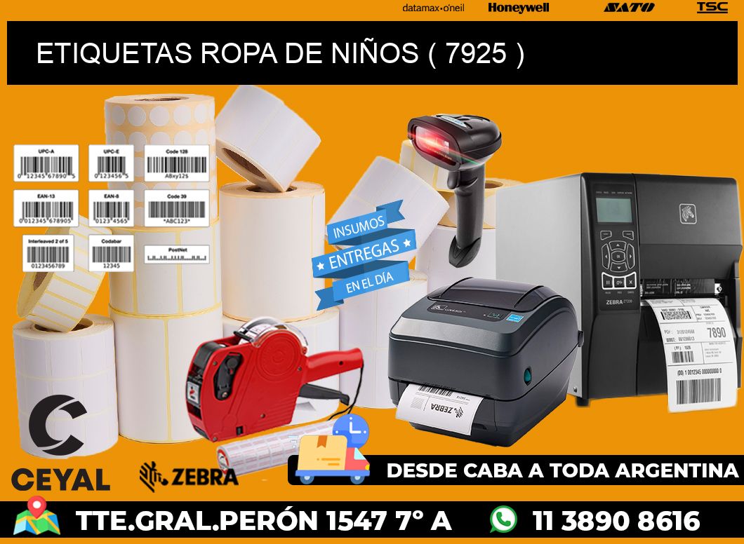 ETIQUETAS ROPA DE NIÑOS ( 7925 )