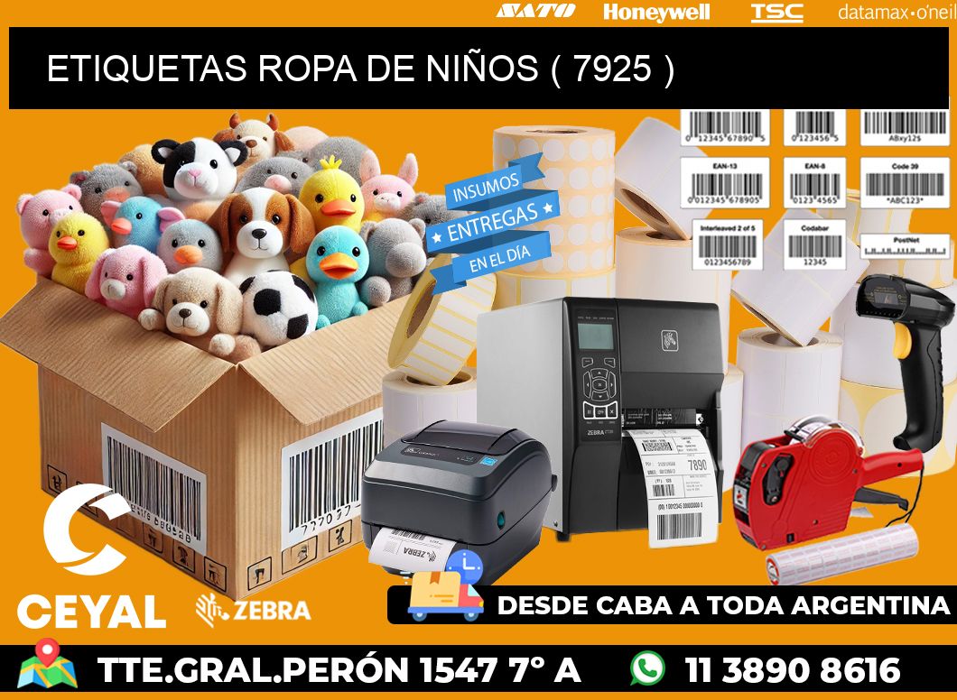 ETIQUETAS ROPA DE NIÑOS ( 7925 )