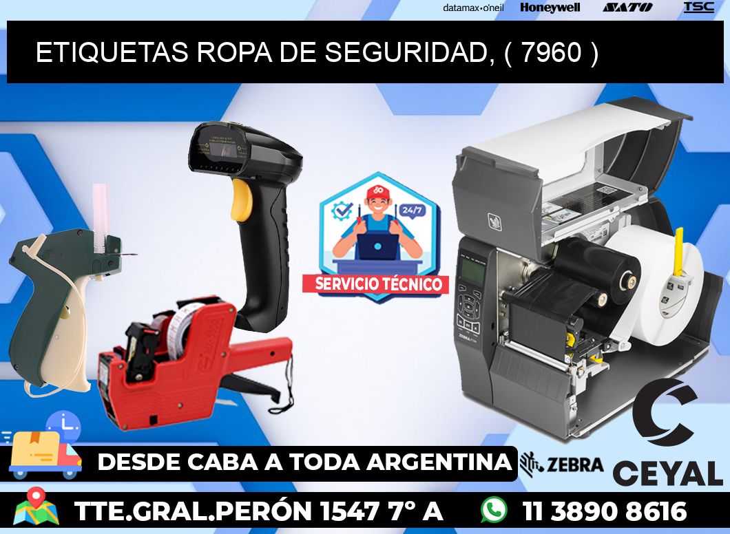 ETIQUETAS ROPA DE SEGURIDAD, ( 7960 )