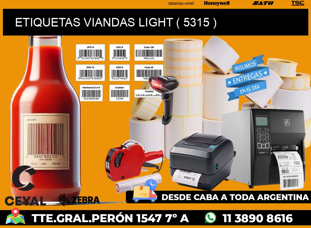 ETIQUETAS VIANDAS LIGHT ( 5315 )