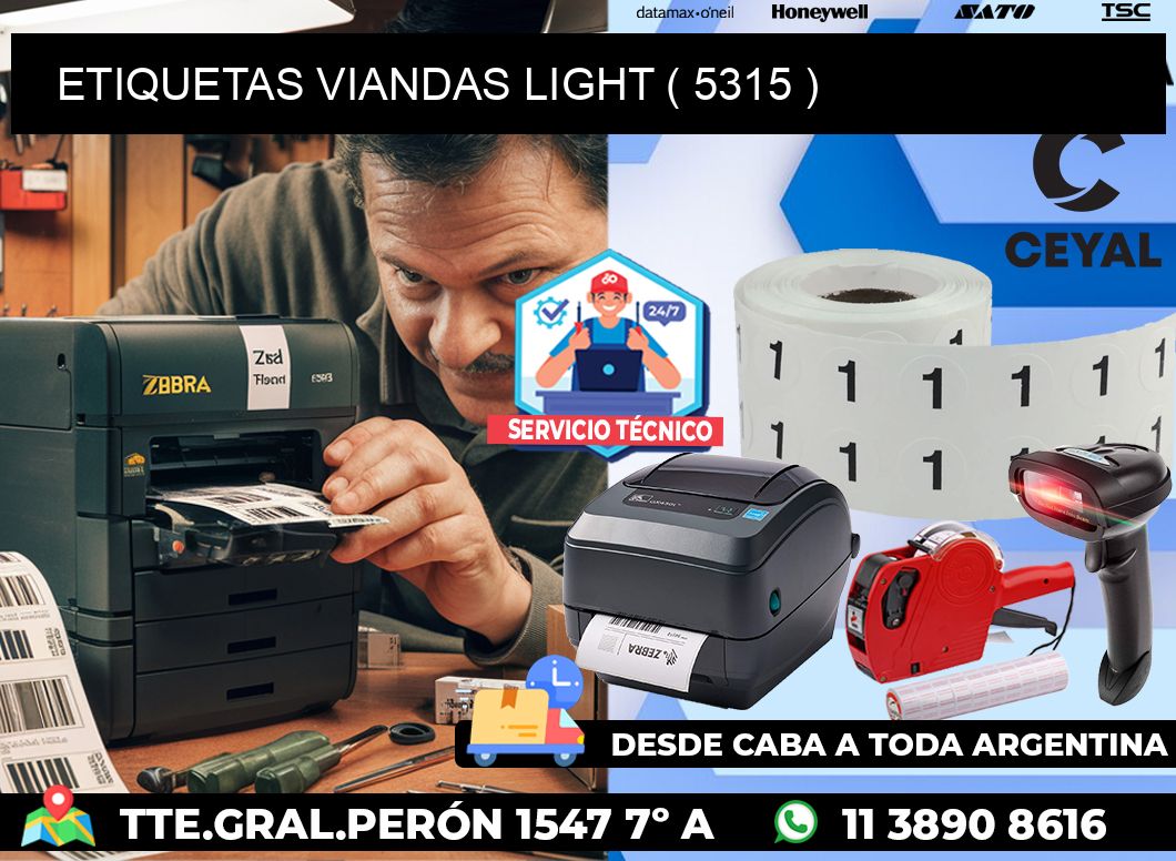 ETIQUETAS VIANDAS LIGHT ( 5315 )