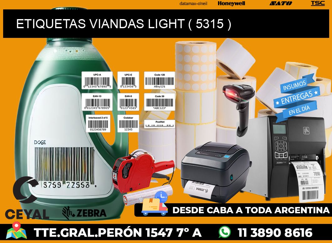 ETIQUETAS VIANDAS LIGHT ( 5315 )