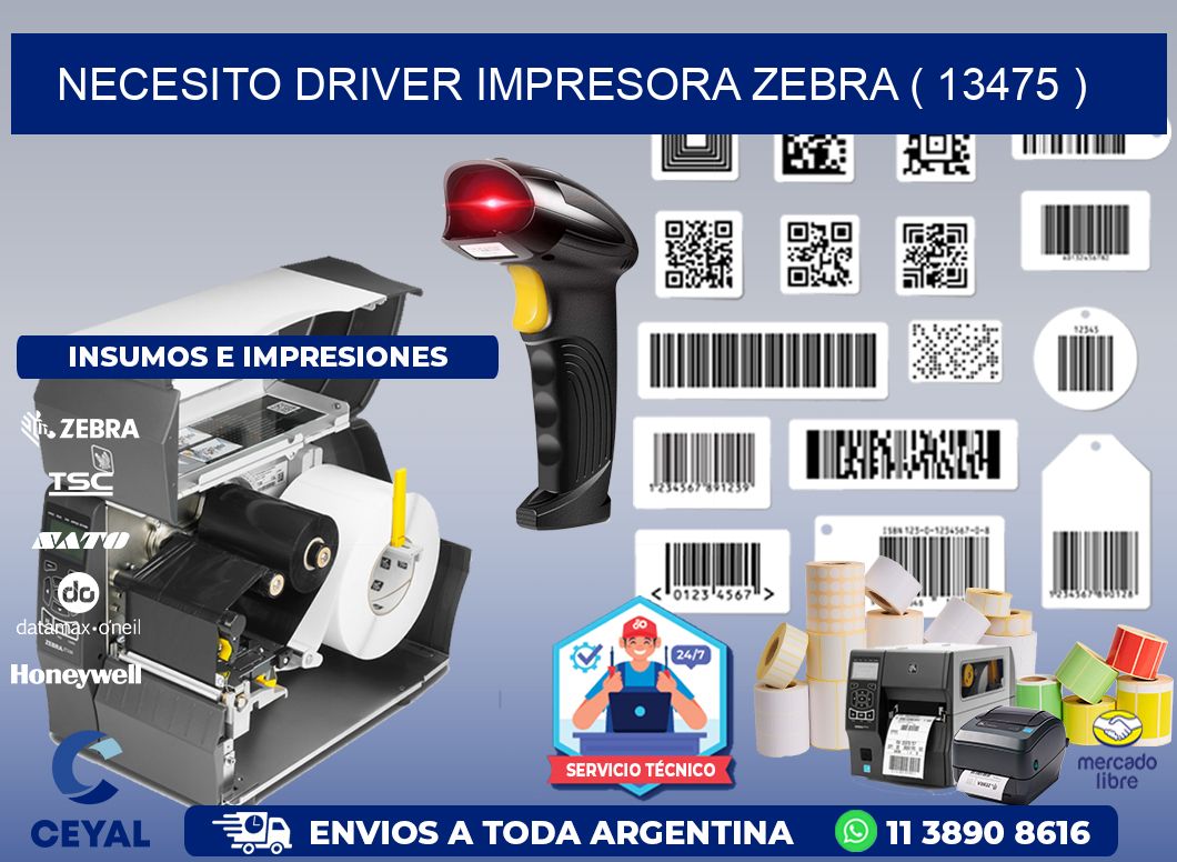 NECESITO DRIVER IMPRESORA ZEBRA ( 13475 )