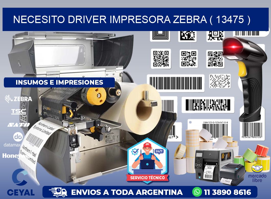 NECESITO DRIVER IMPRESORA ZEBRA ( 13475 )