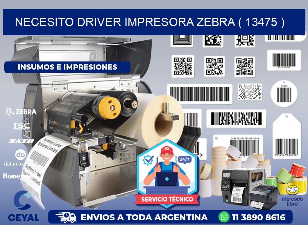 NECESITO DRIVER IMPRESORA ZEBRA ( 13475 )