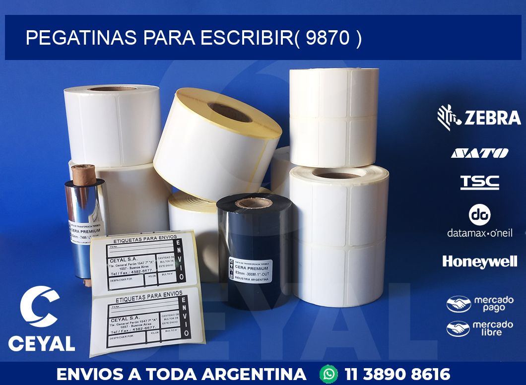 PEGATINAS PARA ESCRIBIR( 9870 )