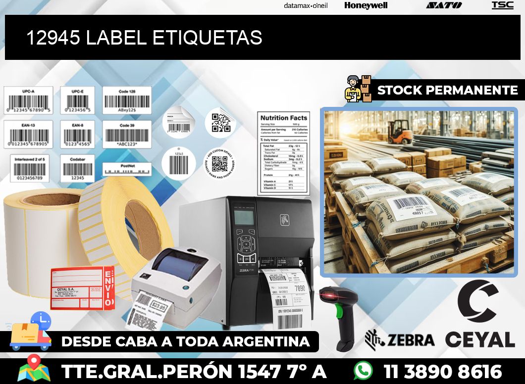 12945 LABEL ETIQUETAS