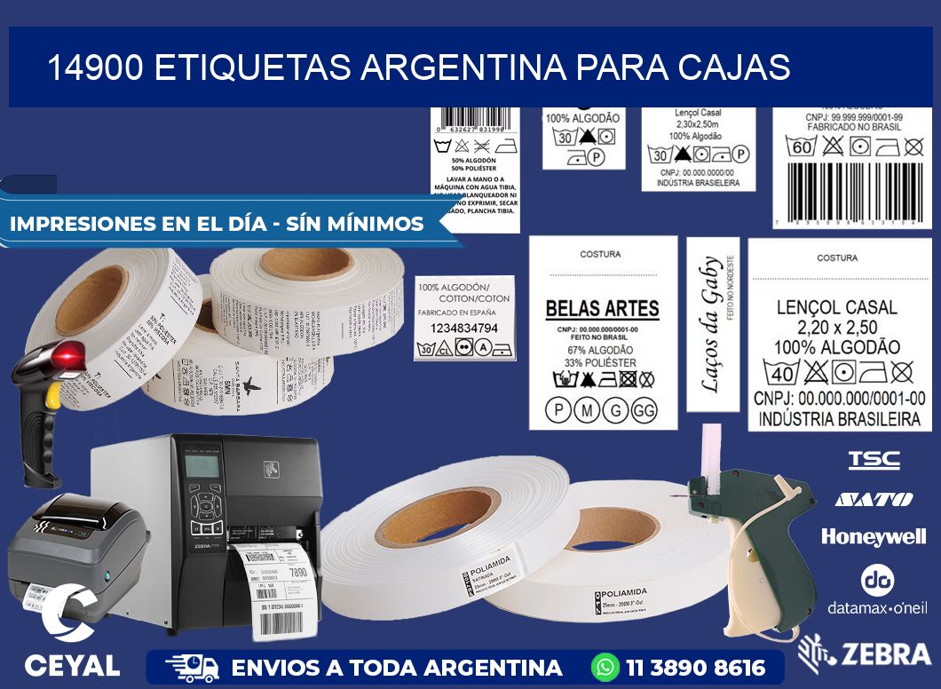 14900 ETIQUETAS ARGENTINA PARA CAJAS