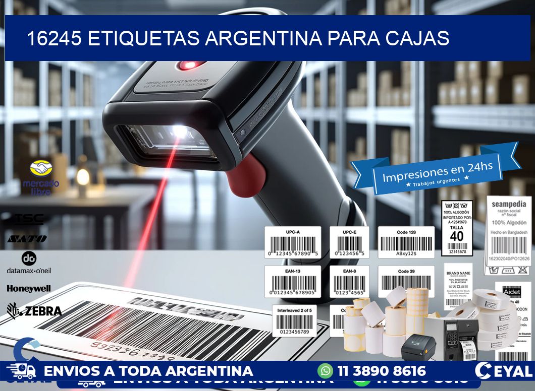 16245 ETIQUETAS ARGENTINA PARA CAJAS