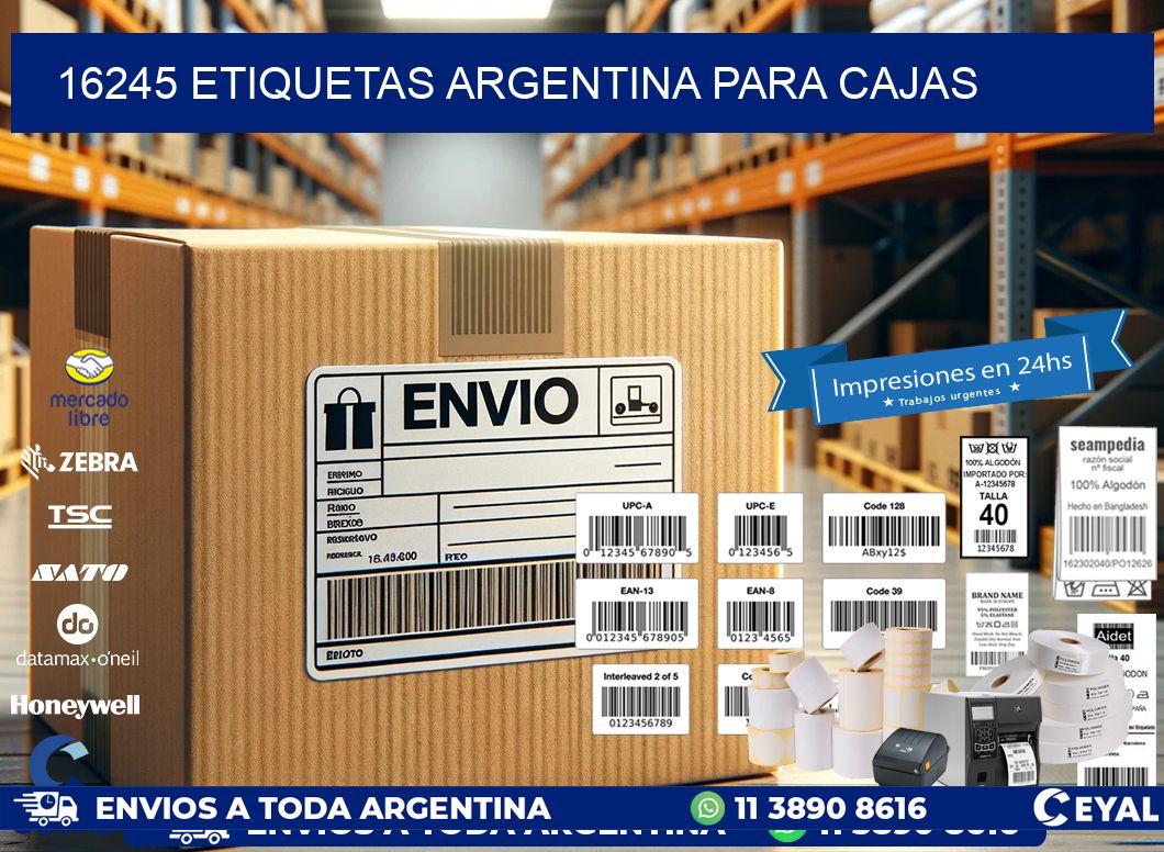 16245 ETIQUETAS ARGENTINA PARA CAJAS