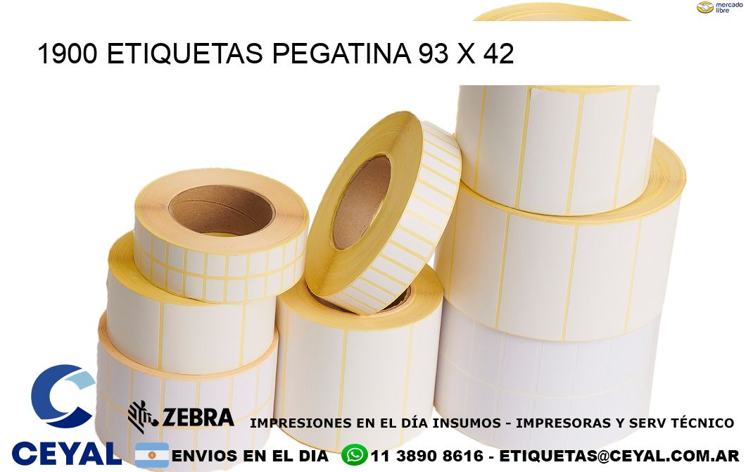 1900 ETIQUETAS PEGATINA 93 x 42