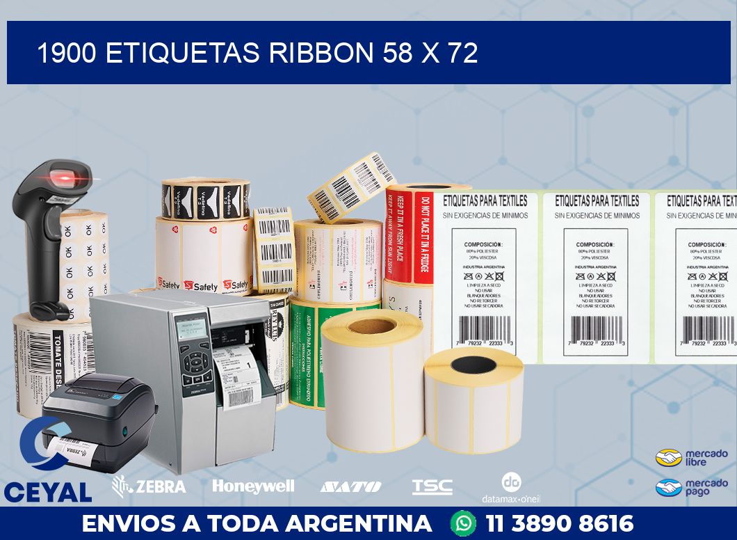 1900 ETIQUETAS RIBBON 58 x 72