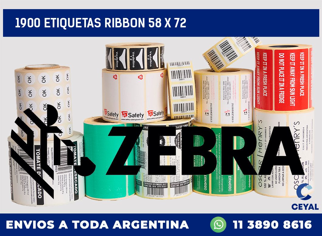 1900 ETIQUETAS RIBBON 58 x 72