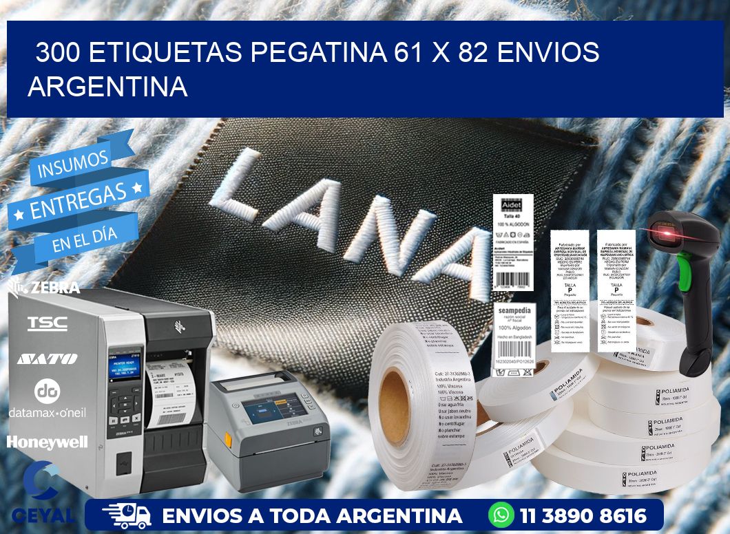 300 ETIQUETAS PEGATINA 61 x 82 ENVIOS ARGENTINA