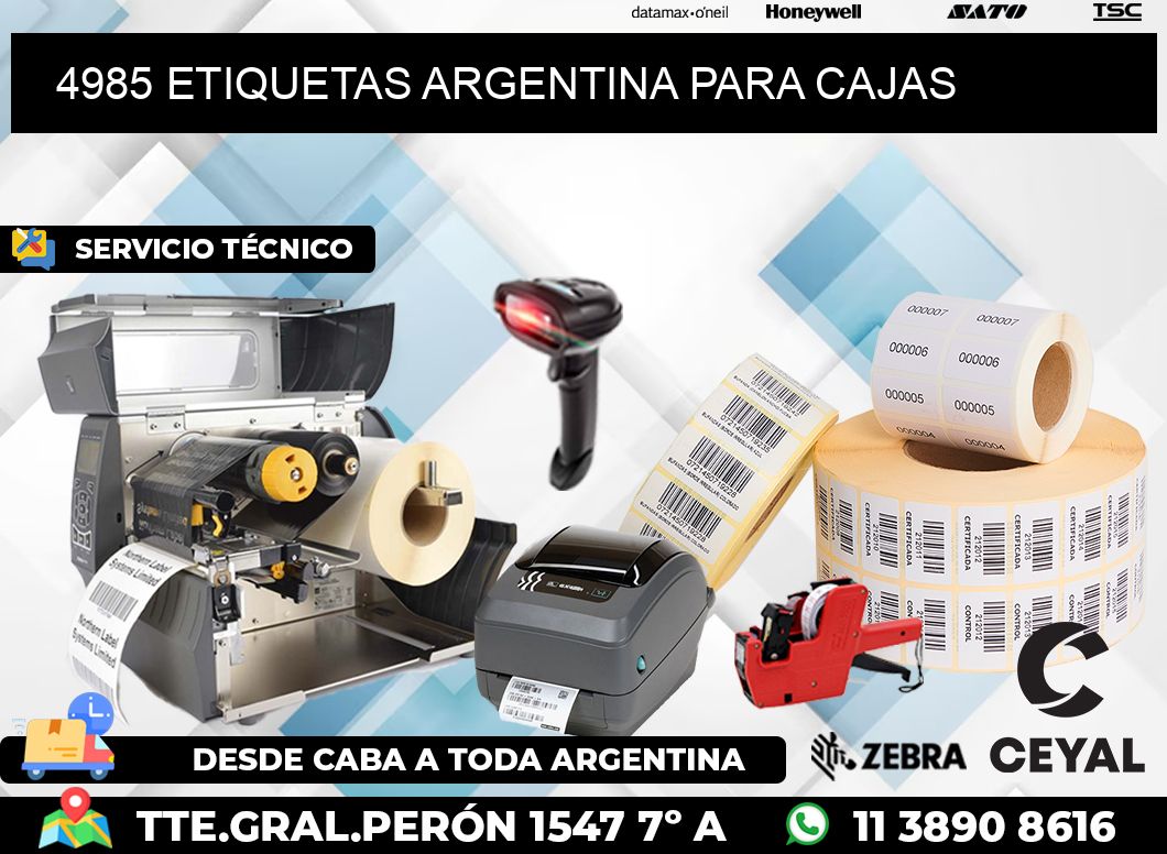 4985 ETIQUETAS ARGENTINA PARA CAJAS