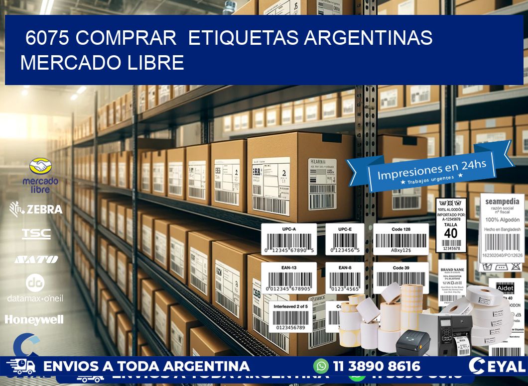 6075 COMPRAR  ETIQUETAS ARGENTINAS MERCADO LIBRE