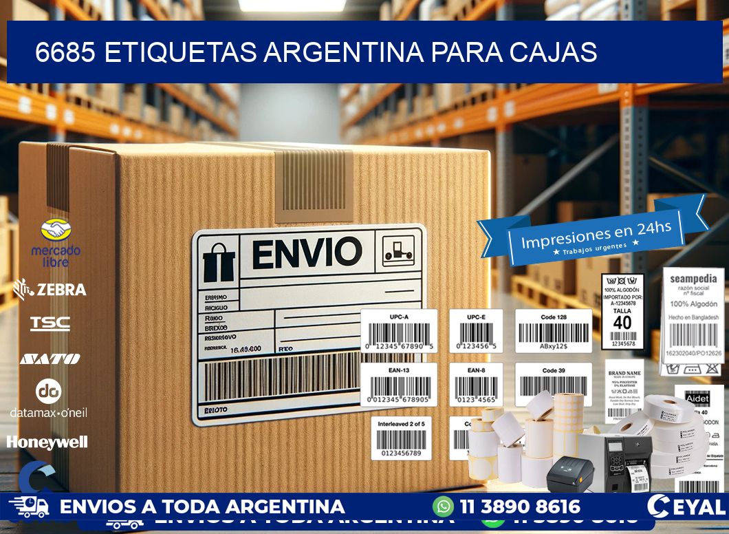 6685 ETIQUETAS ARGENTINA PARA CAJAS