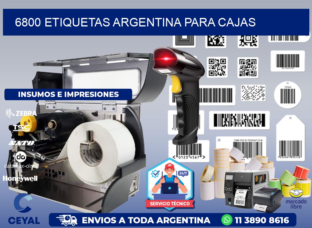 6800 ETIQUETAS ARGENTINA PARA CAJAS