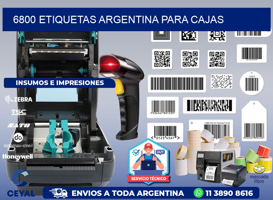 6800 ETIQUETAS ARGENTINA PARA CAJAS