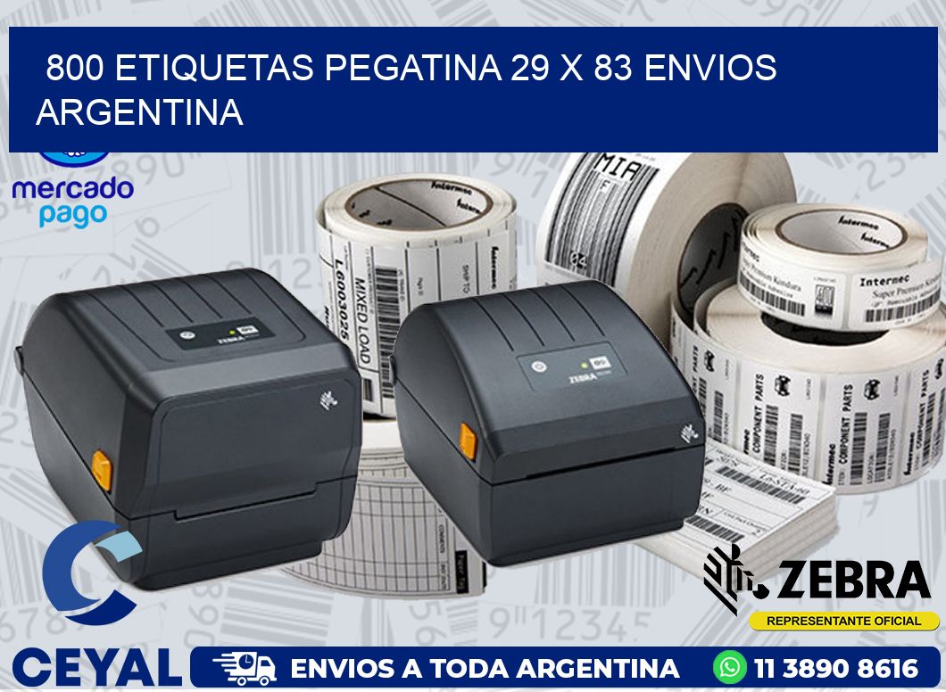 800 ETIQUETAS PEGATINA 29 x 83 ENVIOS ARGENTINA