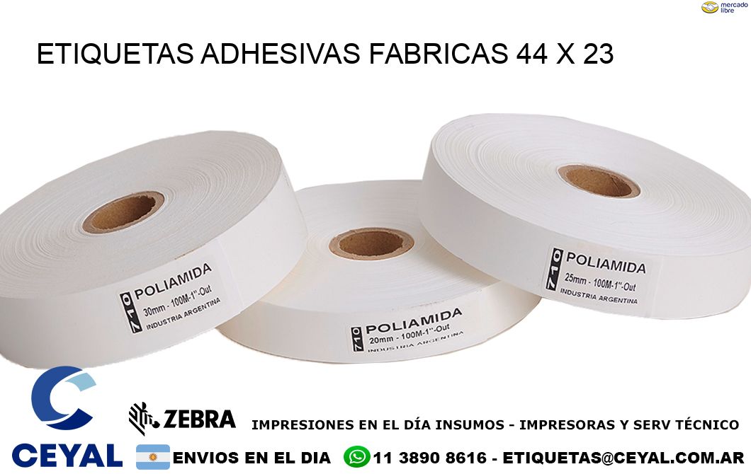 ETIQUETAS ADHESIVAS FABRICAS 44 x 23