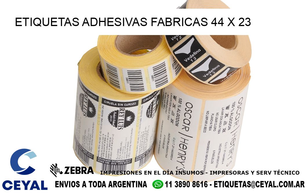 ETIQUETAS ADHESIVAS FABRICAS 44 x 23