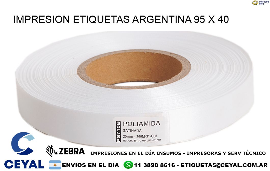 IMPRESION ETIQUETAS ARGENTINA 95 x 40