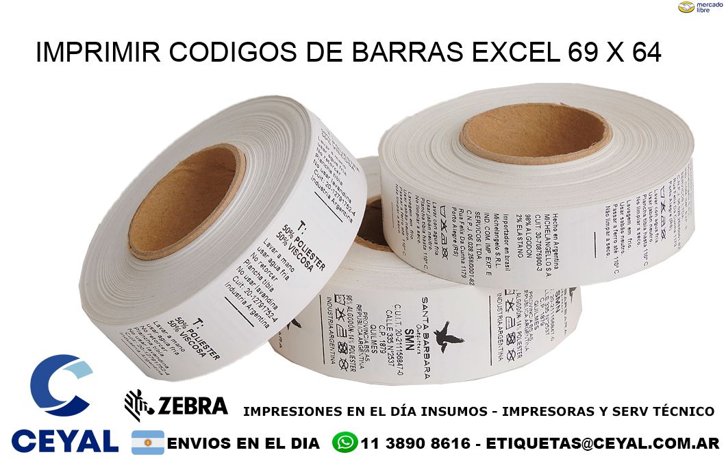 IMPRIMIR CODIGOS DE BARRAS EXCEL 69 x 64