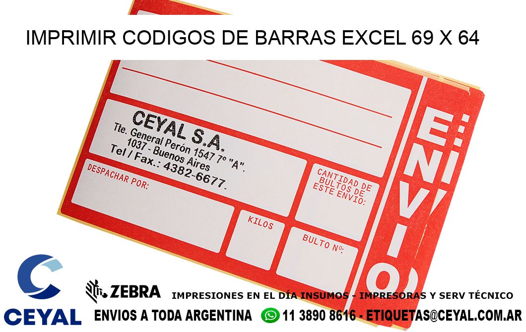 IMPRIMIR CODIGOS DE BARRAS EXCEL 69 x 64