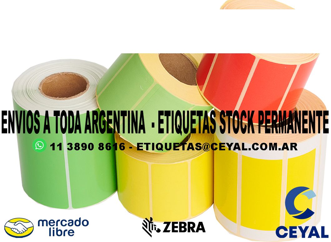 15 CAJAS DE ETIQUETAS TERMICAS   25 x 20 X 1000 UNIDADES