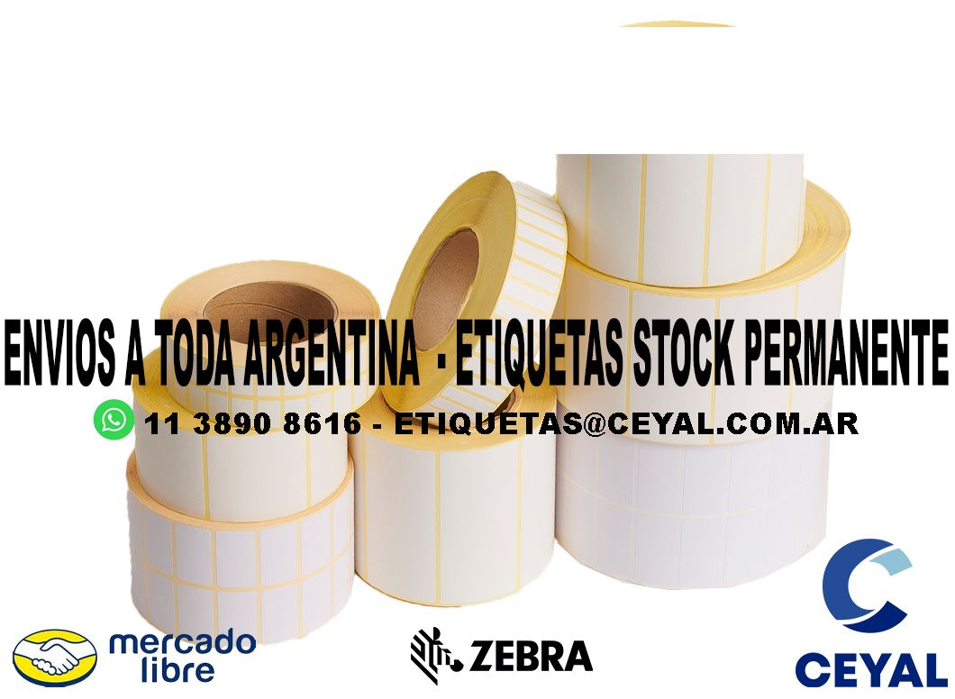 47 ETIQUETAS PAPEL TERMICO 38 x 27 x200 UNIDADES