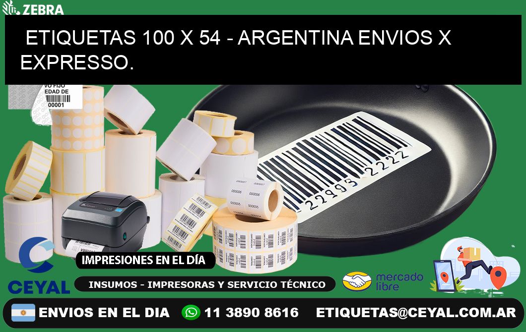 ETIQUETAS 100 x 54 - ARGENTINA ENVIOS X EXPRESSO.