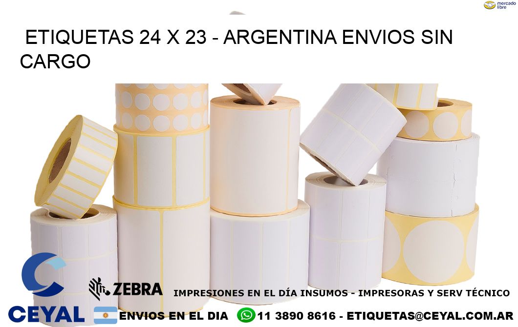 ETIQUETAS 24 x 23 – ARGENTINA ENVIOS SIN CARGO