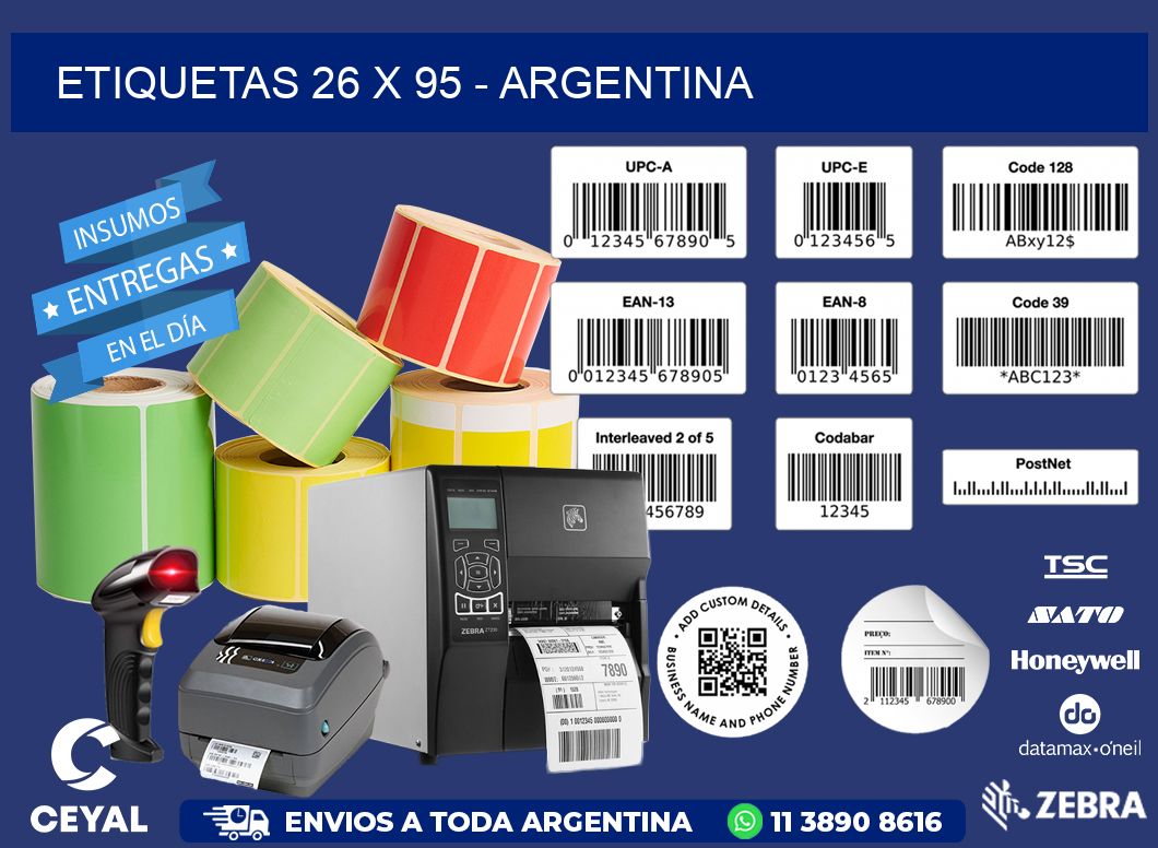 ETIQUETAS 26 x 95 - ARGENTINA