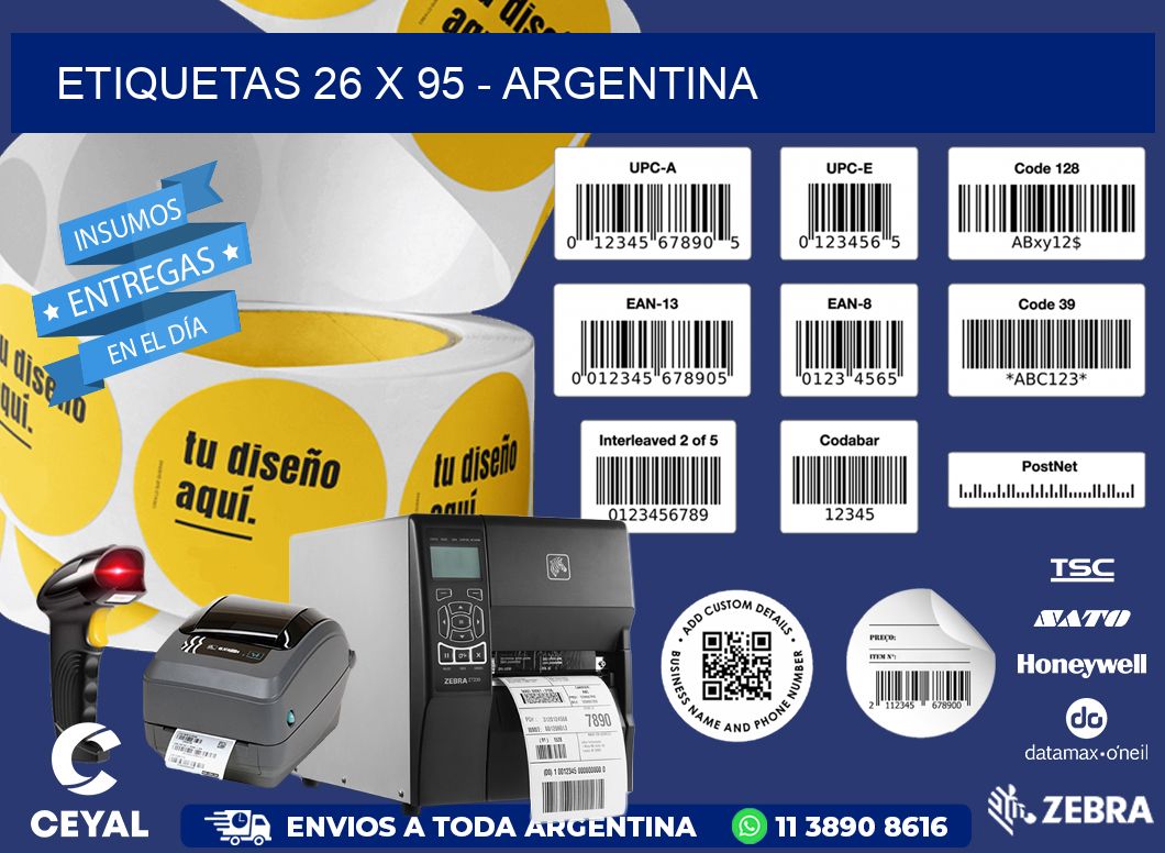 ETIQUETAS 26 x 95 - ARGENTINA