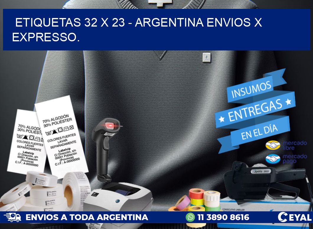 ETIQUETAS 32 x 23 – ARGENTINA ENVIOS X EXPRESSO.