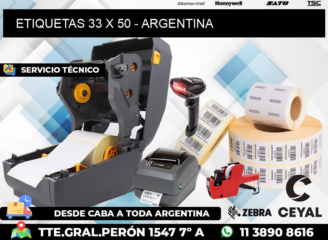 ETIQUETAS 33 x 50 - ARGENTINA