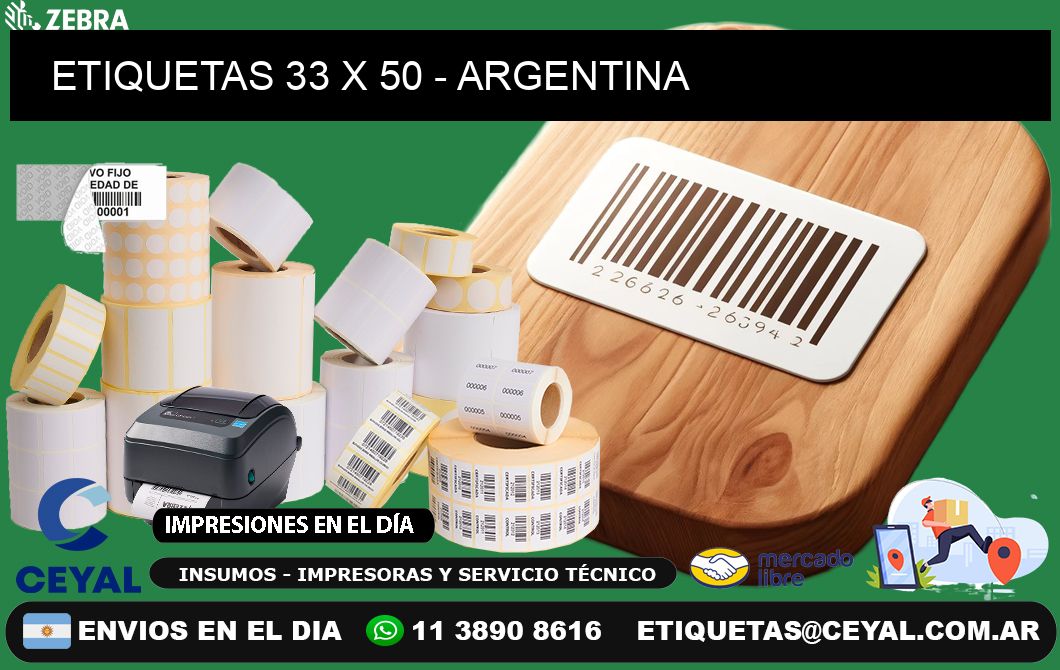 ETIQUETAS 33 x 50 - ARGENTINA