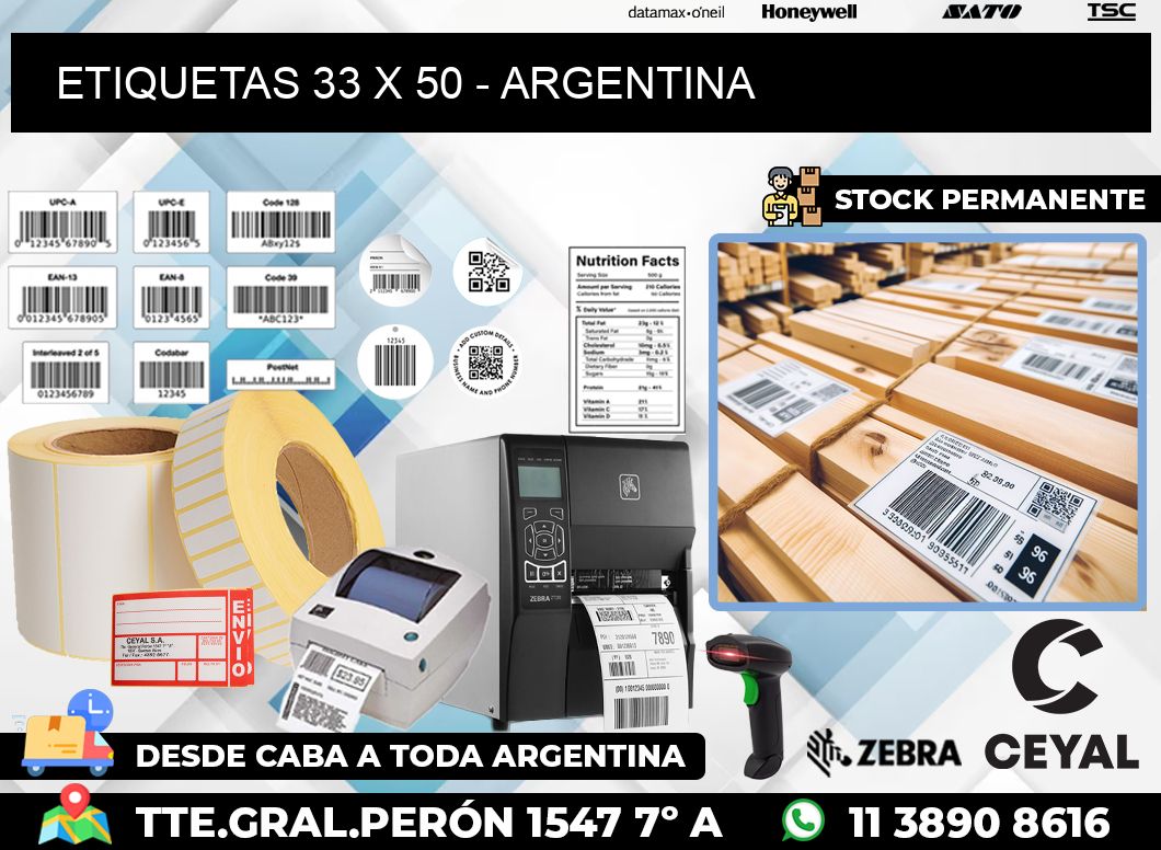 ETIQUETAS 33 x 50 – ARGENTINA