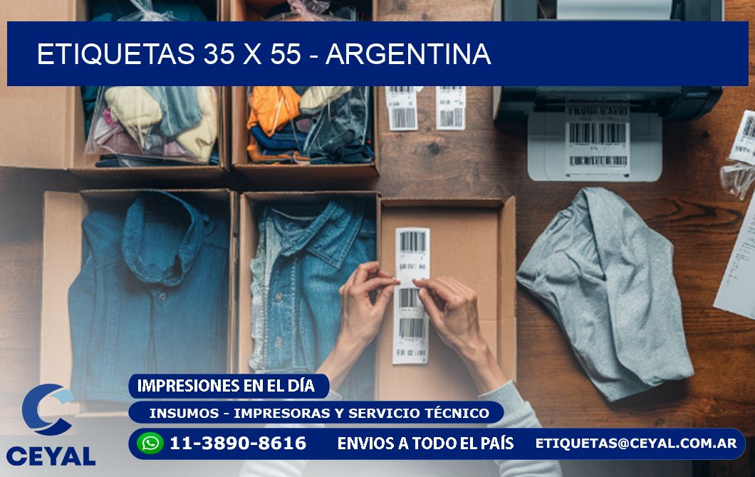 ETIQUETAS 35 x 55 - ARGENTINA