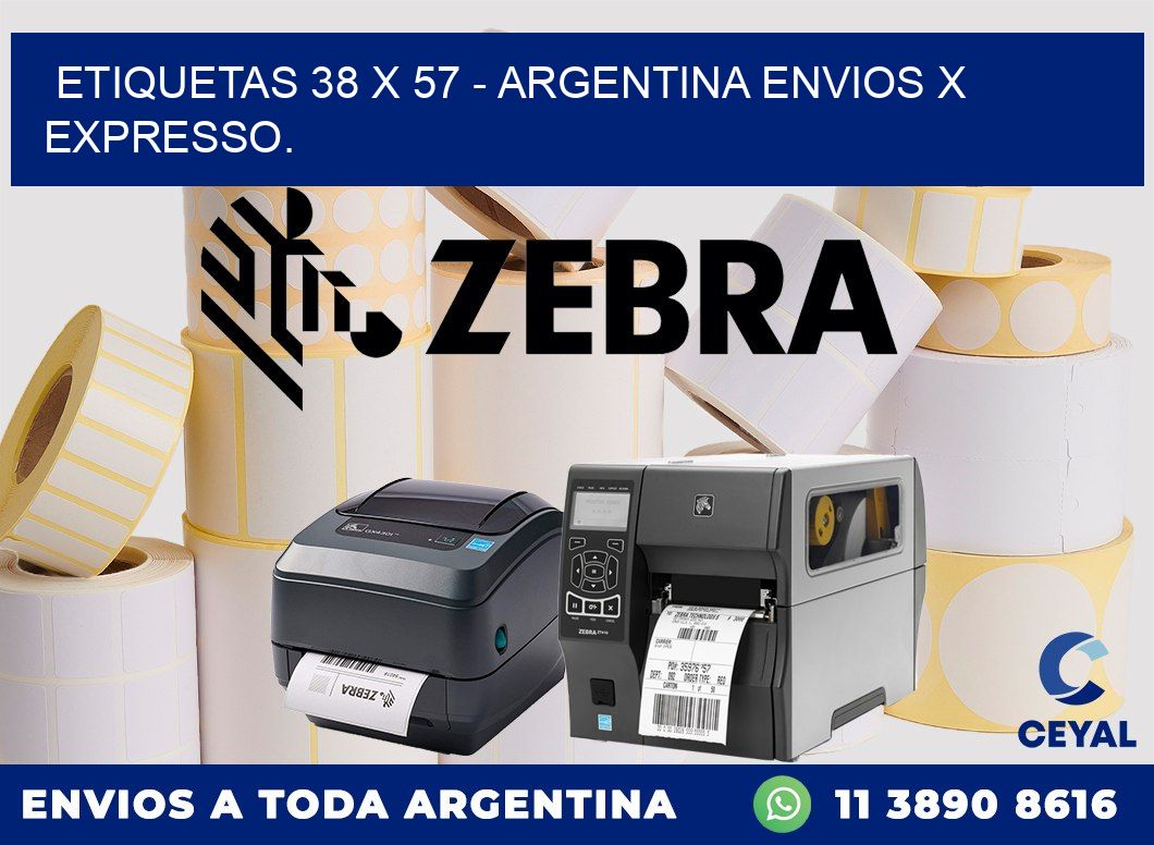 ETIQUETAS 38 x 57 – ARGENTINA ENVIOS X EXPRESSO.