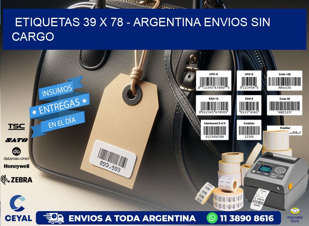 ETIQUETAS 39 x 78 - ARGENTINA ENVIOS SIN CARGO