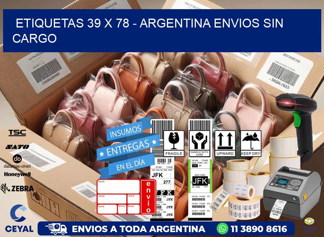 ETIQUETAS 39 x 78 - ARGENTINA ENVIOS SIN CARGO