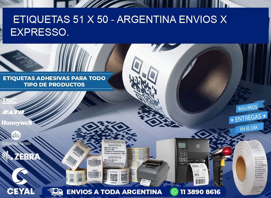 ETIQUETAS 51 x 50 – ARGENTINA ENVIOS X EXPRESSO.