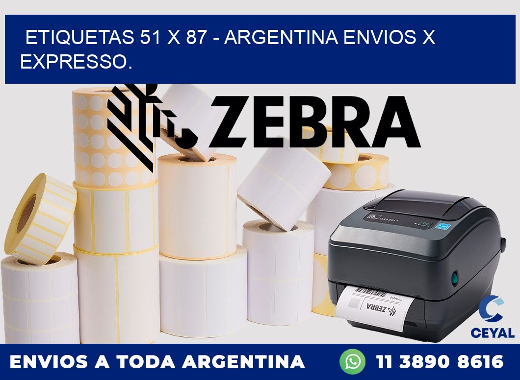 ETIQUETAS 51 x 87 – ARGENTINA ENVIOS X EXPRESSO.