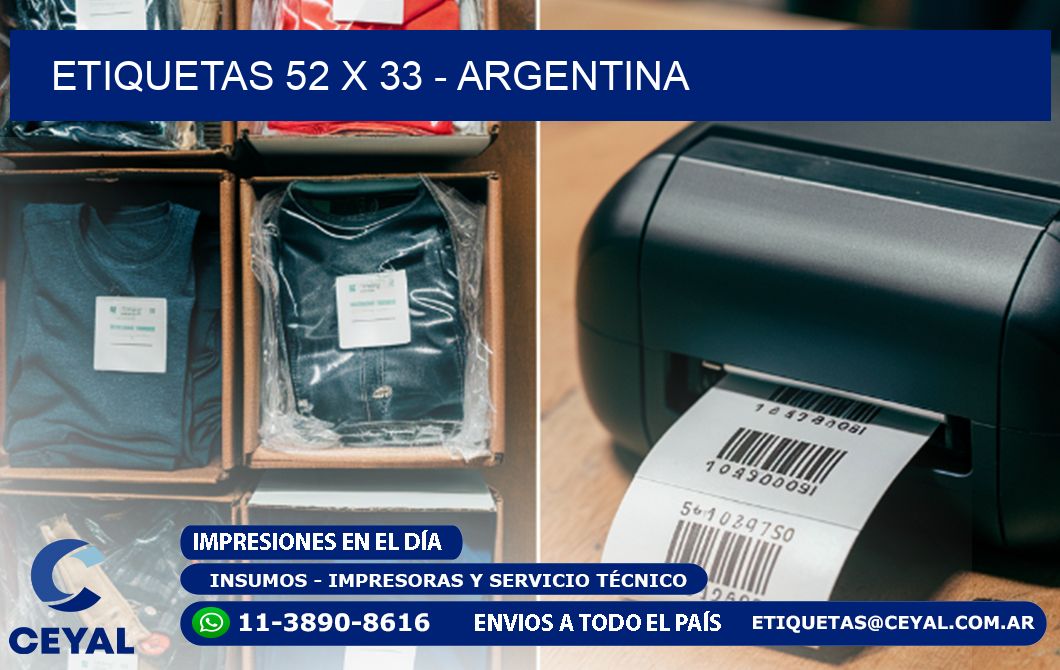 ETIQUETAS 52 x 33 - ARGENTINA