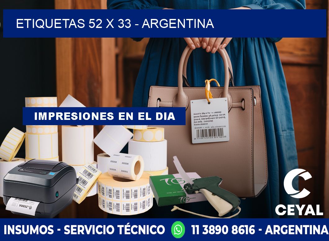 ETIQUETAS 52 x 33 - ARGENTINA