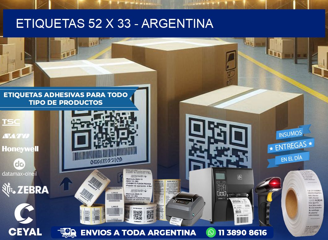 ETIQUETAS 52 x 33 - ARGENTINA