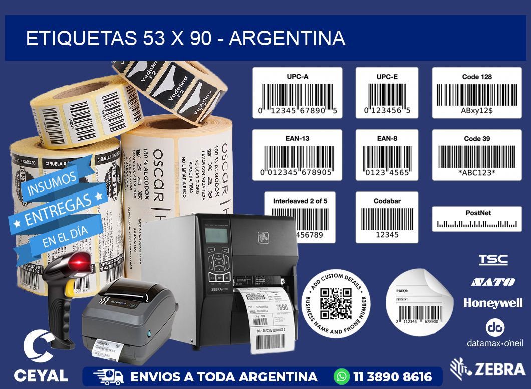 ETIQUETAS 53 x 90 - ARGENTINA